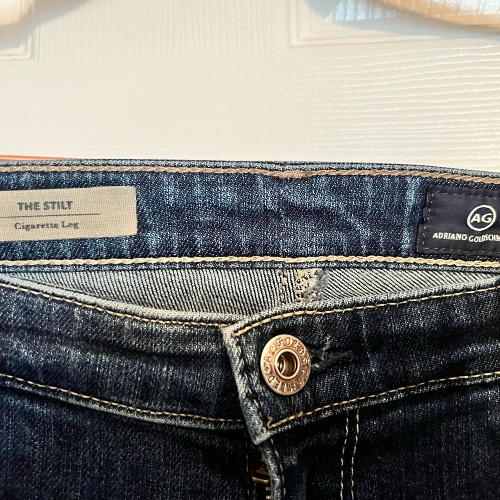 AG Stilt Cigarette Dark Washed Jeans